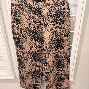 J. Crew High Raise Peyton Leopard Black and Tan Pants Sz 6